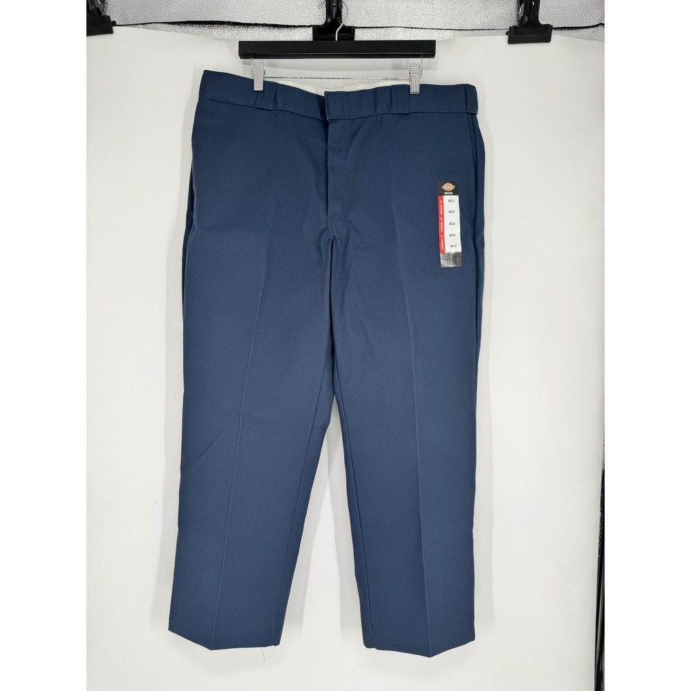 Dickies 874 Flex Work Pants Mens 40x29 Navy Blue Original Fit Straight Leg Chino